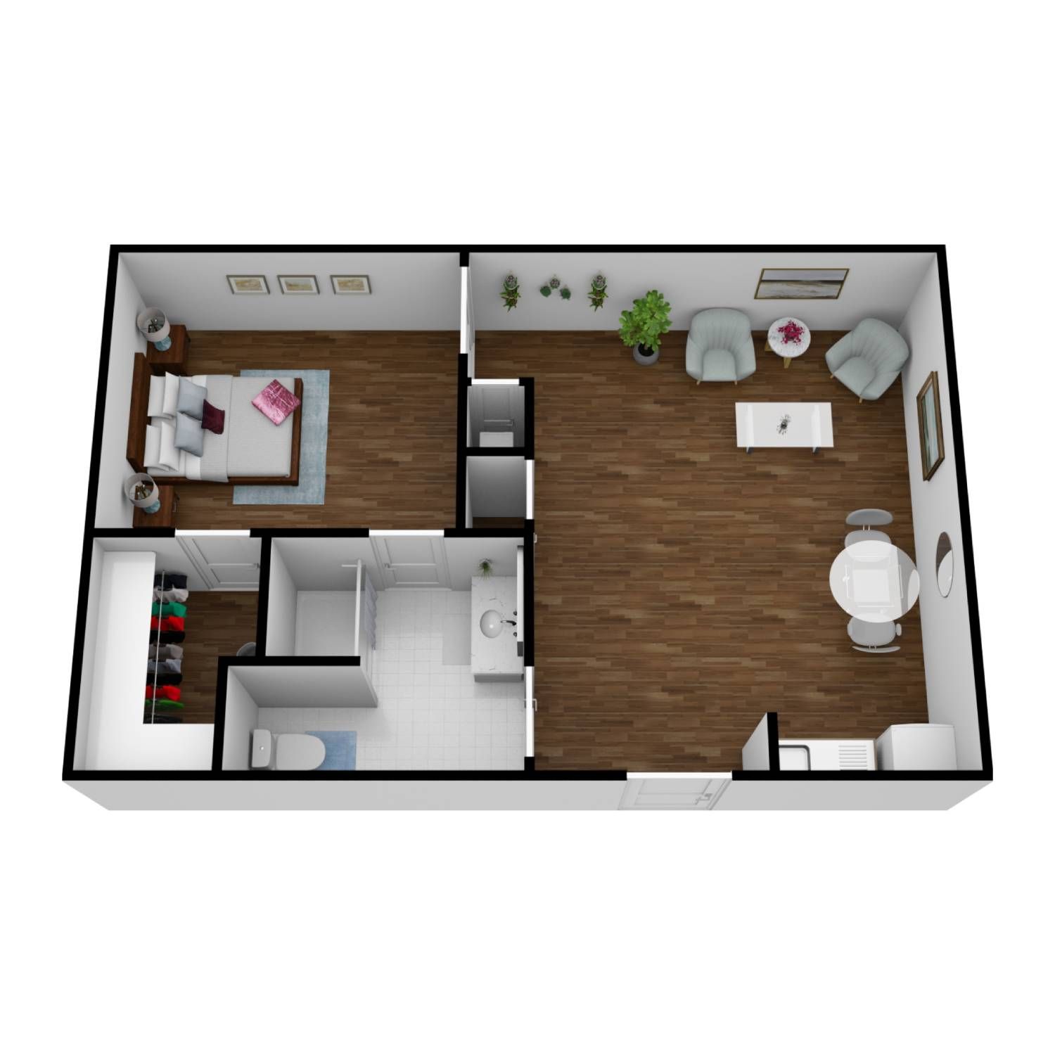 Assisted Living One Bedroom floor plan