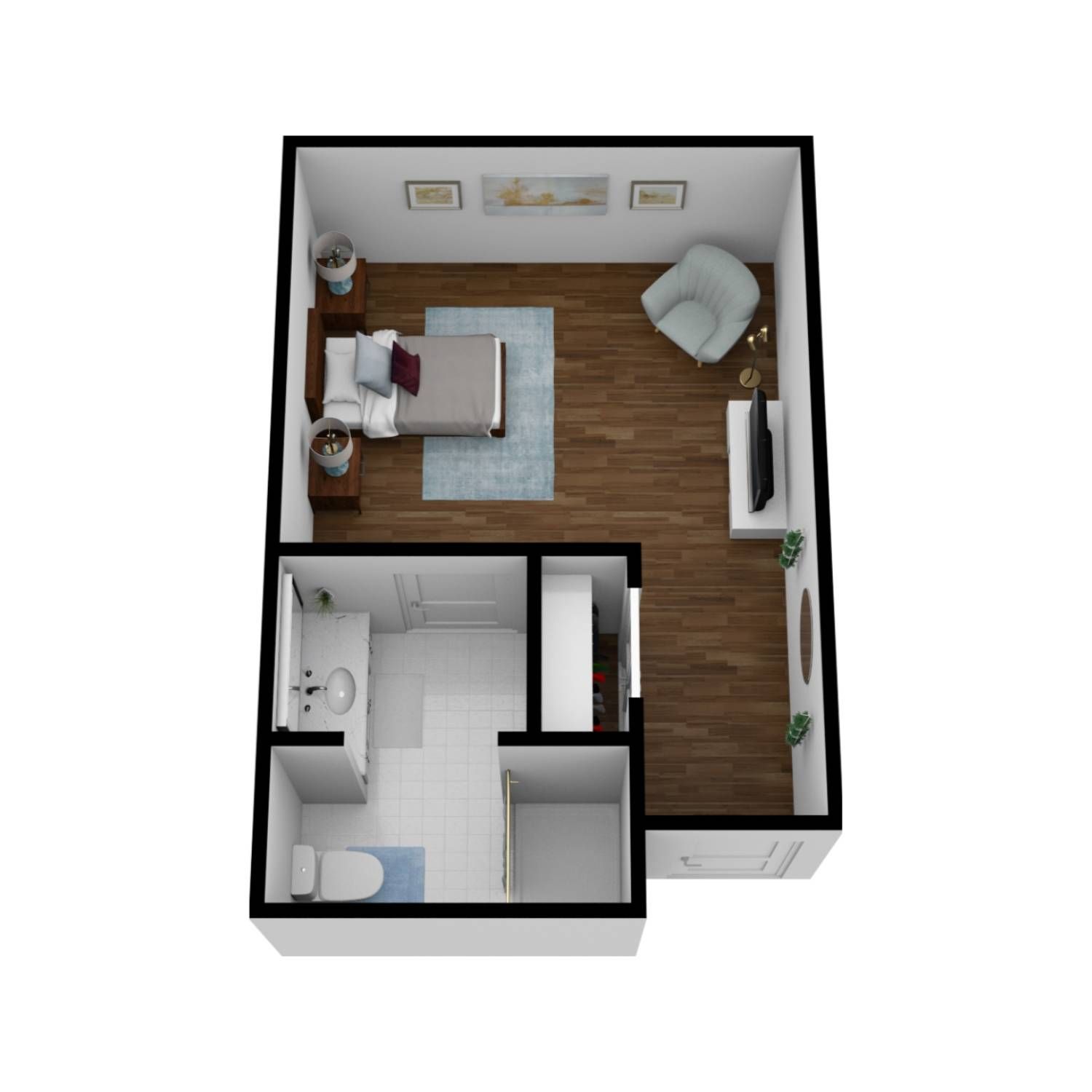 Assisted Living Studio floor plan