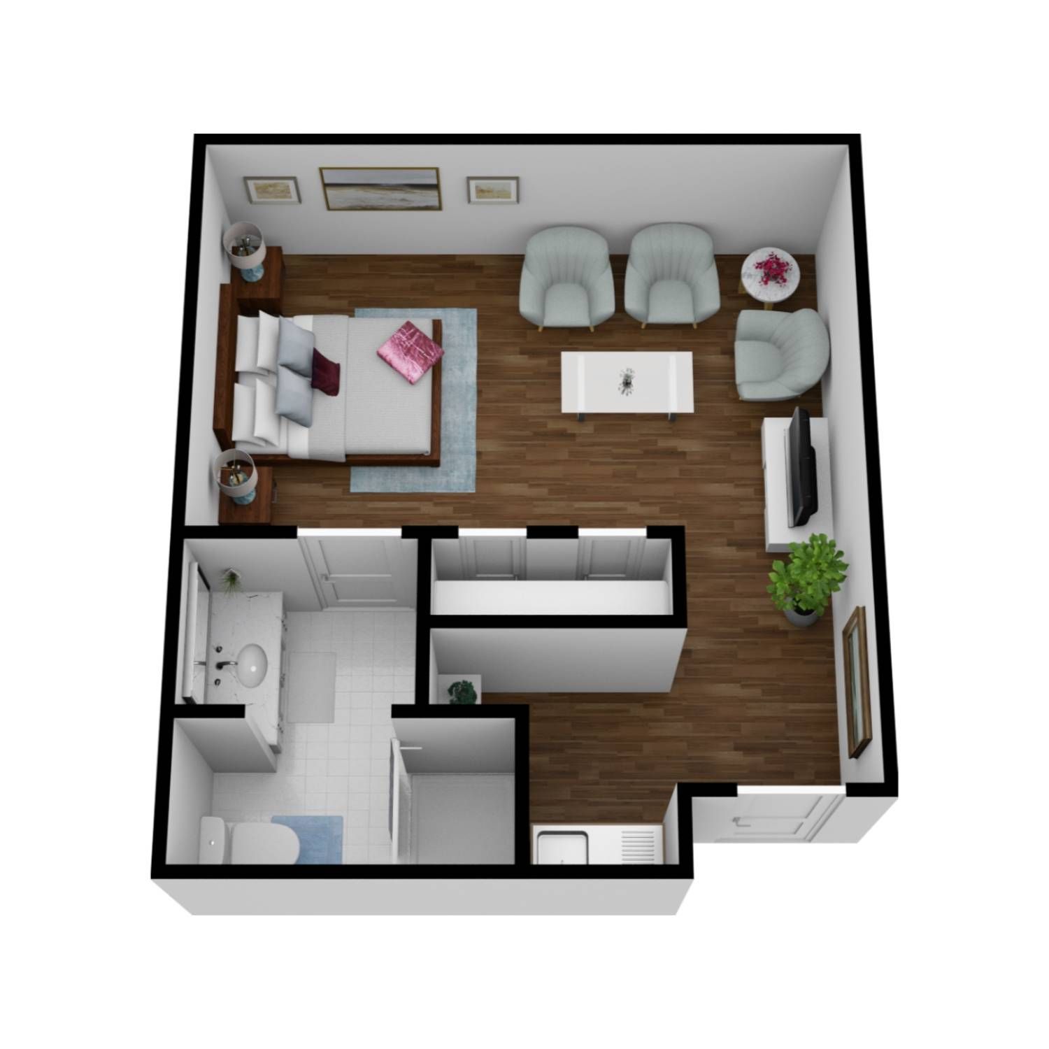 Assisted Living Studio Deluxe floor plan